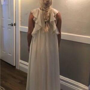 BCBGMAXAZRIA Ardenia Silk High-Low Dress – XS – Cream